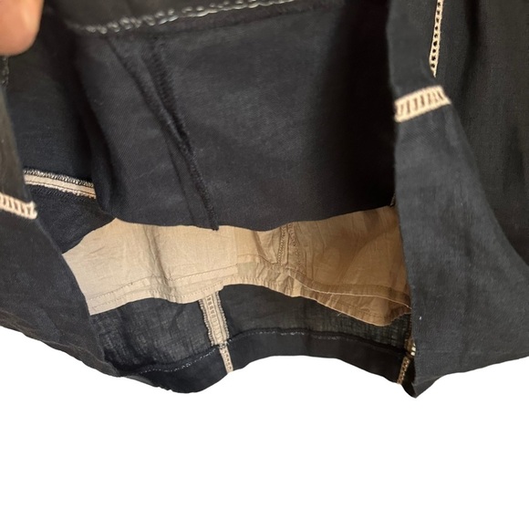 Kenar Women's 100% Linen Sheath Black &Tan Midi Dress Size:‎ 14 - Picture 5 of 14